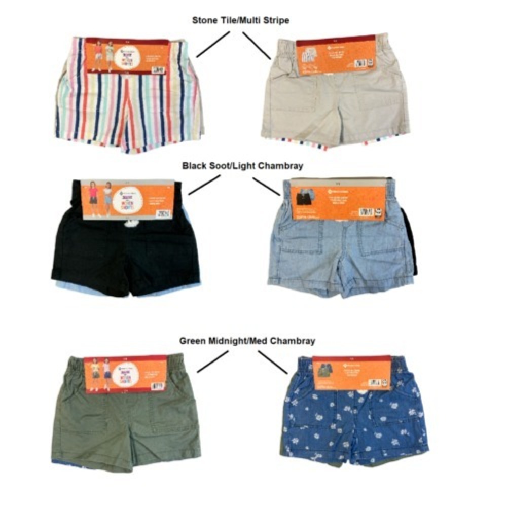 Member's Mark Girl's 2-Pack Elastic Waistband Woven Shorts‎ 4/5
